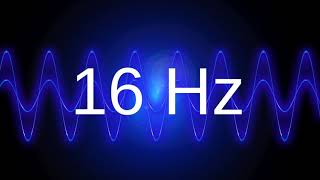 16 Hz clean pure sine wave BASS TEST TONE frequency [upl. by Bevis]