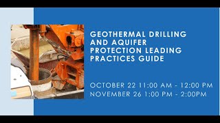 Geothermal Drilling and Aquifer Protection Leading Practices Guide [upl. by Dilan937]