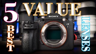 5 BEST VALUE Lenses for Sony Full Frame Cameras [upl. by Asik692]