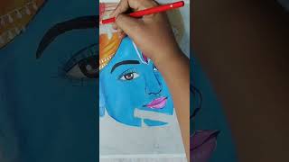 Cute Krishna ji drawing 😄🤩 part 2 shorts drawing howtodraw viral trending khairaartstudio [upl. by Purity]