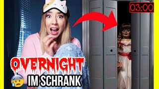 VERBRINGE niemals im WAND KLEIDERSCHRANK die OVERNIGHT CHALLENGE in LA echte Annabelle Puppe [upl. by Fishback]