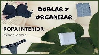 Cómo DOBLAR y ORGANIZAR la ROPA INTERIOR  Método Konmari  Caritolinda [upl. by Adelaida]