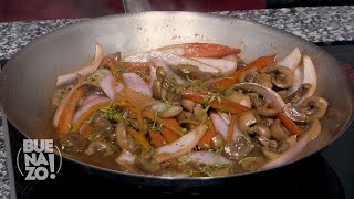 Con esta receta los riñoncitos te quedarán buenazos  Riñón saltado a la criolla  Buenazo [upl. by Nyrok131]