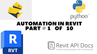 AUTOMATION IN REVIT  PART  1 OF 10  Revit  Revit API  PyRevit  Python [upl. by Brian]