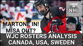 WORLD JUNIORS PREVIEW CANADA USA amp SWEDEN ROSTER BREAKDOWN [upl. by Eadahc653]