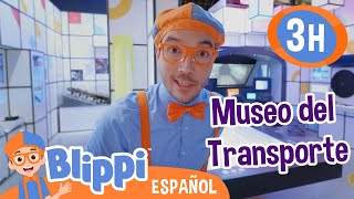 Blippi visita el museo del transporte  Blippi Español  Videos educativos para niños [upl. by Arahk594]