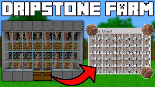 Simple Dripstone Lava Farm Tutorial  Minecraft Bedrock Farms [upl. by Samuele133]