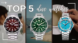 Top 5 dive watches under 500 in 2023 [upl. by Yentnuoc]