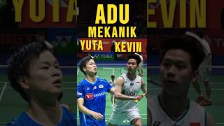 Adu mekanik  Kevin vs Yuta watanabe badminton bwftv bwfworldtour 🔥🇮🇩 [upl. by Tabbie707]