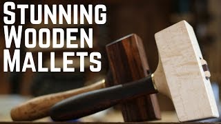 Building Beautiful Wooden Mallets How To  Woodworking  DIY [upl. by Htrap]