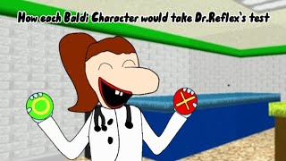 How each Baldi Character would take DrReflex’s test Baldi Basics [upl. by Ardnwahsal]