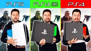 PS5 vs PS4 Pro vs PS4  le Gros Comparatif  rapidité gameplay [upl. by Ecnar]