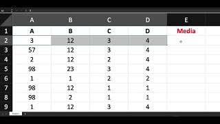 GUIDA EXCEL 1221  Calcolo della media di più valori per righe in Excel [upl. by Cranford205]