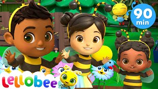 The Bee Song  Lellobee City Farm 🐝  Nursery Rhymes for Babies [upl. by Yznil14]