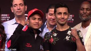 Chocolatito Gonzalez amp Moises Fuentes Face Off [upl. by Nessy]