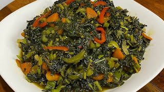 Steamed Callaloo Jamaican Style Packed with Iron amp Protein [upl. by Amrac]