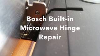 Bosch BuiltIn Wall Oven Microwave Oven Hinge Repair  800 Series [upl. by Suoivatnod586]