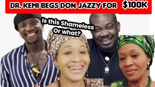 Kemi Olunloyo caught Begging money Online donjazzy vdm [upl. by Lahpos]