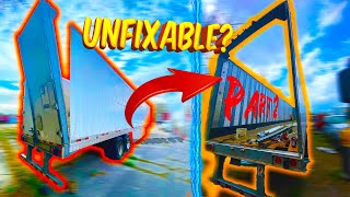 Finding Hidden Damage Is It Really That BAD 53 FOOT Dry Van Semi Trailer Rebuild Project DIY PART2 [upl. by Aneelak]