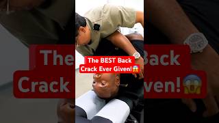 The BEST Back Crack Ever Given😱 neckpain Chiropractic Trending Short [upl. by Tehc]