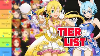 FIRE ELEMENT TIER LIST UPDATED IDOL UNITS MARCH 2022  SAO Unleash Blading [upl. by Baler]