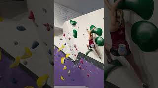 Janja Garnbrets Insane Body Tension On A Challenging Boulder [upl. by Siurad]