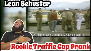 LEON SCHUSTER ROOKIE TRAFFIC POLICE PRANK  REACTION 😂 [upl. by Idnir]