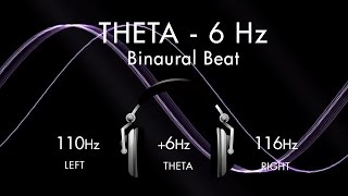 The Theta Auto suggestion Wave  1hr Pure Binaural Beat Session at 6Hz Intervals [upl. by Yecrad]