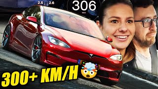 INSANE SPEED Modified Tesla Model S Plaid Track Pack  Nürburgring [upl. by Inalaeham411]