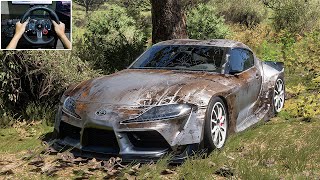 Rebuilding Toyota Supra Forza Horizon 5 Logitech G29 Stering Wheel Gameplay [upl. by Adarbil]