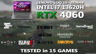 LENOVO LOQ 15 15IRH8 i7 13620H  RTX 4060 Gaming Benchmark  Tested in 15 Games  RTX 4060 [upl. by Clarkin]