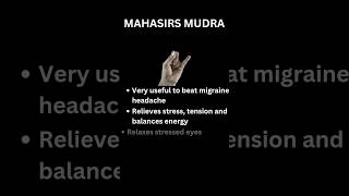 MAHASIRS MUDRA  powerful mudra helpful mudra meditation mudra yoga yogaforbeginners [upl. by Nylekcaj]