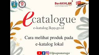 Cara Melihat Produk pada Ekatalog Lokal [upl. by Alit612]