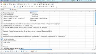 Ejercicio Calculo NOMINAS 2014 parte 1 [upl. by Natanhoj]