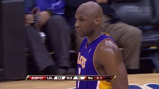 Lamar Odom 28 Points 17 Rebounds  Cleveland Cavaliers  Full Highlights 08022009 [upl. by Behm]