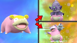 How to Evolve a Galarian Slowpoke into a Galarian Slowbro amp Slowking in Pokemon Scarlet amp Violet DLC [upl. by Yalc]