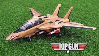 Model Airplane  I carved fighter jet quotGrumman F14 Tomcatquot from the movie Top Gun [upl. by Krystle671]