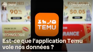 Lapplication Temu testée par des experts en cybersécurité  Décrypteurs [upl. by Siol]