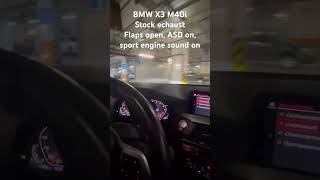 BMW X3 M40i Stock ASD flaps open [upl. by Hgielac263]