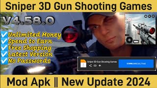 New Update Sniper 3D  Unlimited Money Free Shopping  v4580 Gameplay [upl. by Amol]