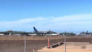 Boeing 757 landing in Kahului Maui Ogg [upl. by Anayd530]