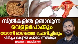 വെള്ളപ്പൊക്കും യോനി ഭാഗത്തെ ചൊറിച്ചിലും ഇങ്ങനെ ചെയ്താൽ നിൽക്കും vellapokku ottamooli [upl. by Pathe696]