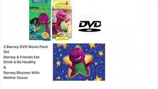 Make 2 Barney DVD Movie Pack Set Eat Drink amp Be Healthy 1992 amp Barney Rhymes With Mother Goose 1993 [upl. by Melesa357]