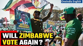 Zimbabwes Opposition Calls for ReElections Amidst Allegations of Rigging  Oneindia News [upl. by Hakceber963]