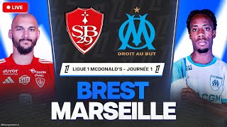 🔴 BREST  MARSEILLE  🔥 Ambiance Champions League à Le Blé   sb29 vs om   LIGUE 1  LIVEDIRECT [upl. by Godart]