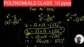 Polynomials class 10 Finding Zeroes of x²2x²3 amp x²15 [upl. by Anair500]