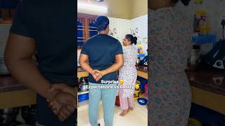 Surprise gone wrong 😑 🤯 sathishanitha shorts funny reallifecomedy anitha trending [upl. by Deckert]