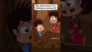 Spy Mummy🤣 funmoji2d comedy mom comedy cartoon love lover shortvideos shorts animation [upl. by Ynattib]