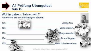 A1 Prüfung Zertifikat DaF Übungstest S 13 [upl. by Aihpled]