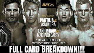 UFC 310  Pantoja Vs Asakura Full Card Breakdown [upl. by Olinde]